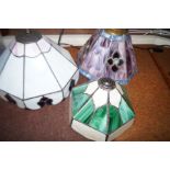 3 Glass Tiffany style lamp shades