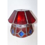 Leaded glass lamp shade Height 18 cm