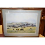 Framed Brian Barlow watercolor riivington pike fro