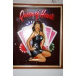 Queen of hearts wall plaque (In relief)