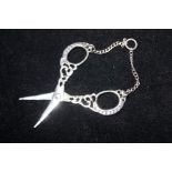 Pair of sterling silver miniature scissors