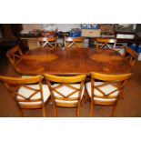 Bradley Furniture, good quality walnut dining tabl