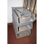 4 Stanley tote crates