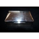 Silver mounted cigarette box dated 1926 5 cm x 14