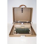 Vintage case type writer consul console