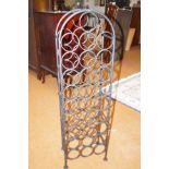 Wrought iron dome top wine bottle stand