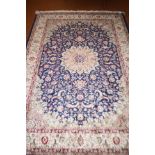 Blue ground keshan carpet 2.30 x 1.60