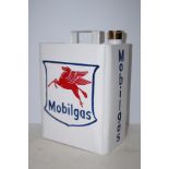 White Mobilgas petrol can