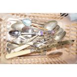 Group of flatware to include souvenir spoons