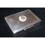 Silver plate cigarette box Sherwood foresters Nott