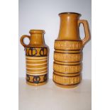 2 Retro west German jugs Largest 45 cm