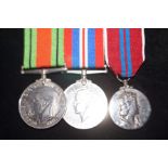 2 World war II medals & 1 Queen Elizabeth medal