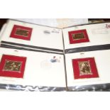 22ct Golden replicas of British stamps (42 in tota