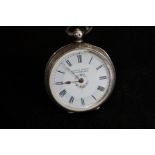 Silver cased fob watch Kendall & Dent Switzerland