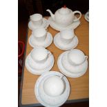 Susie copper polka dot tea set (Repair to tip & sp