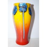 Anita Harris harmony vase blue flowers signed Heig