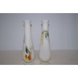 Pair of milk glass vases