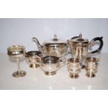 Viking silver plated four piece tea service togeth