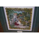 Fine quality framed needlepoint 'The Little Garden