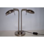 Contemporary twin branch table lamp Height 44cm