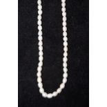 Fresh waterpearl single strand necklace with 14ct