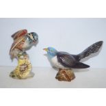 Beswick figure of a chickadee (929) together with