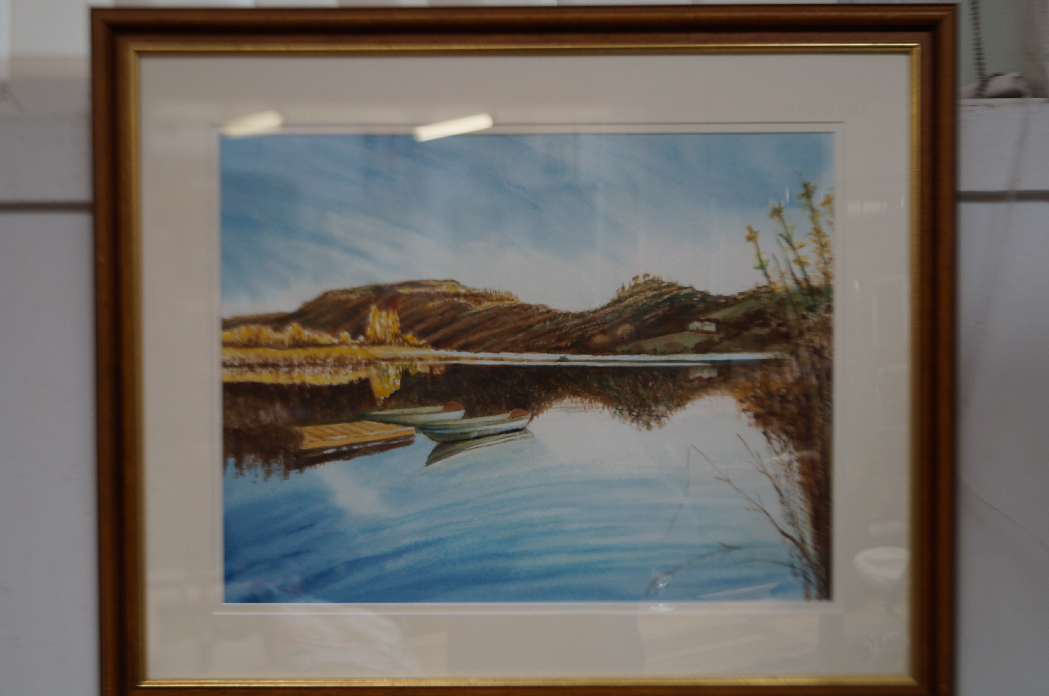 Watercolour Grasmere Lake signed E. Pederson