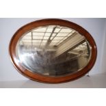 Victorian mahogany framed bevelled mirror