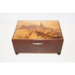 Vintage inlaid musical jewellery box