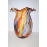 Large Polish Art Glass Vase. Height 36cm