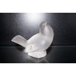 Lalique glass sparrow (Some nibbles) Height 9 cm