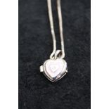 D for diamond child's silver locket & necklace wit
