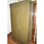 Large double metal storage cupboard