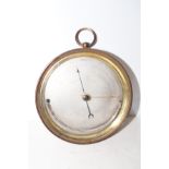 Early brass aneroid barometer/Fahrenheit's thermom