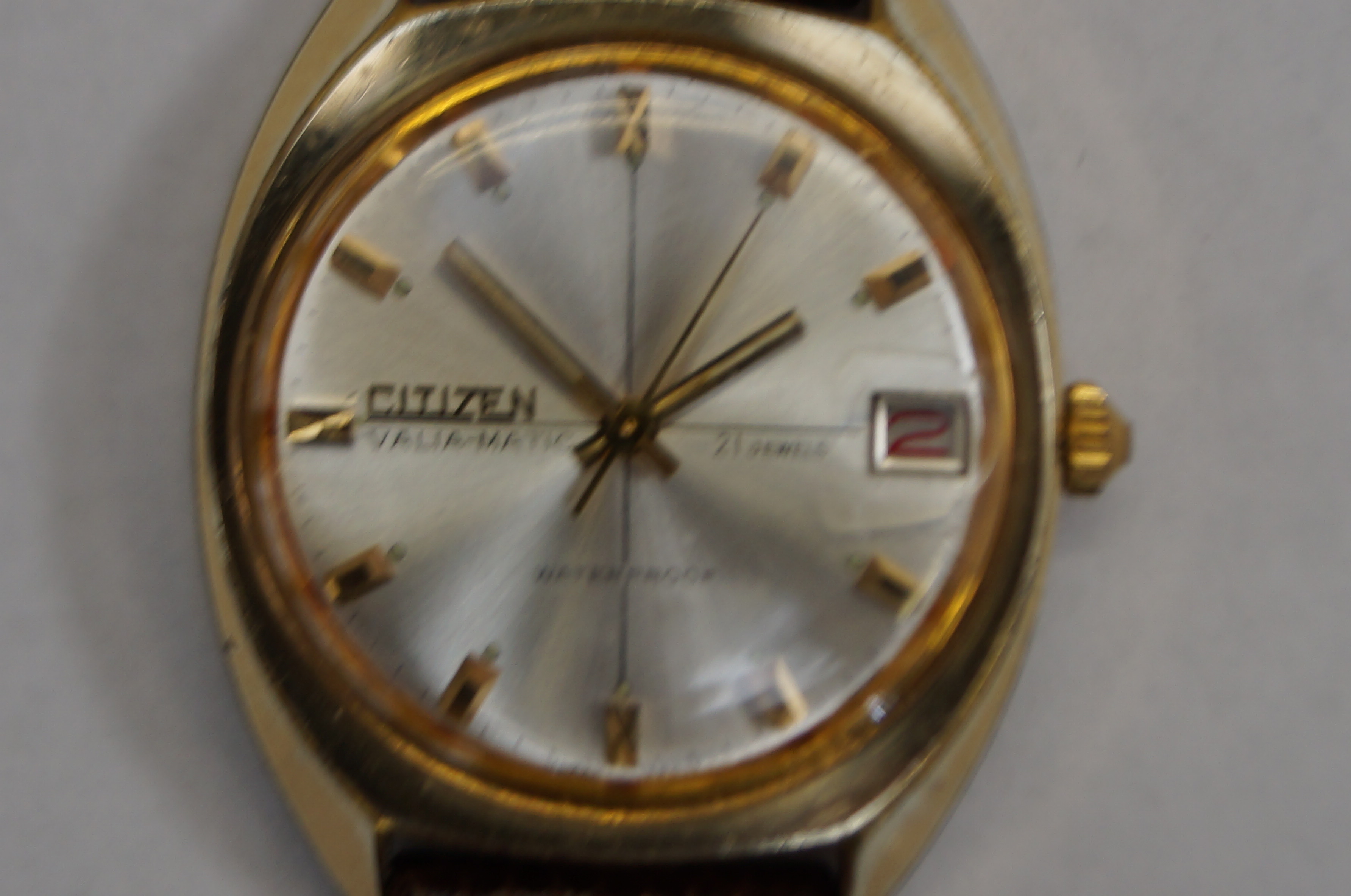 Gents gold plated Citizen Vala-Matic 21 jewel wris