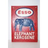 Cast iron sign esso elephant 28 cm x 20 cm