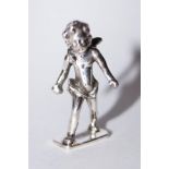 Miniature silver cherub