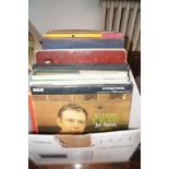 Box of LP's and albums