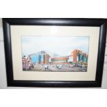 Framed print 'Pure Theatre' depicting Old Trafford