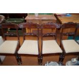 Set of 4 William IV mahogany dining chairs