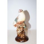 Hand painted ceramic model of a bird signed sag 23