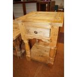 Very good quality hard wood one drawer side table