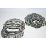 2 Pottery wall masks