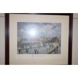 Burden park framed print signed by Bernard Mcmulle