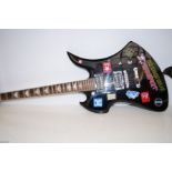 Electric guitar with soft case