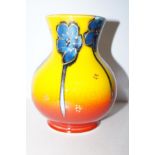 Anita Harris harmony vase blue flowers Height 15 c