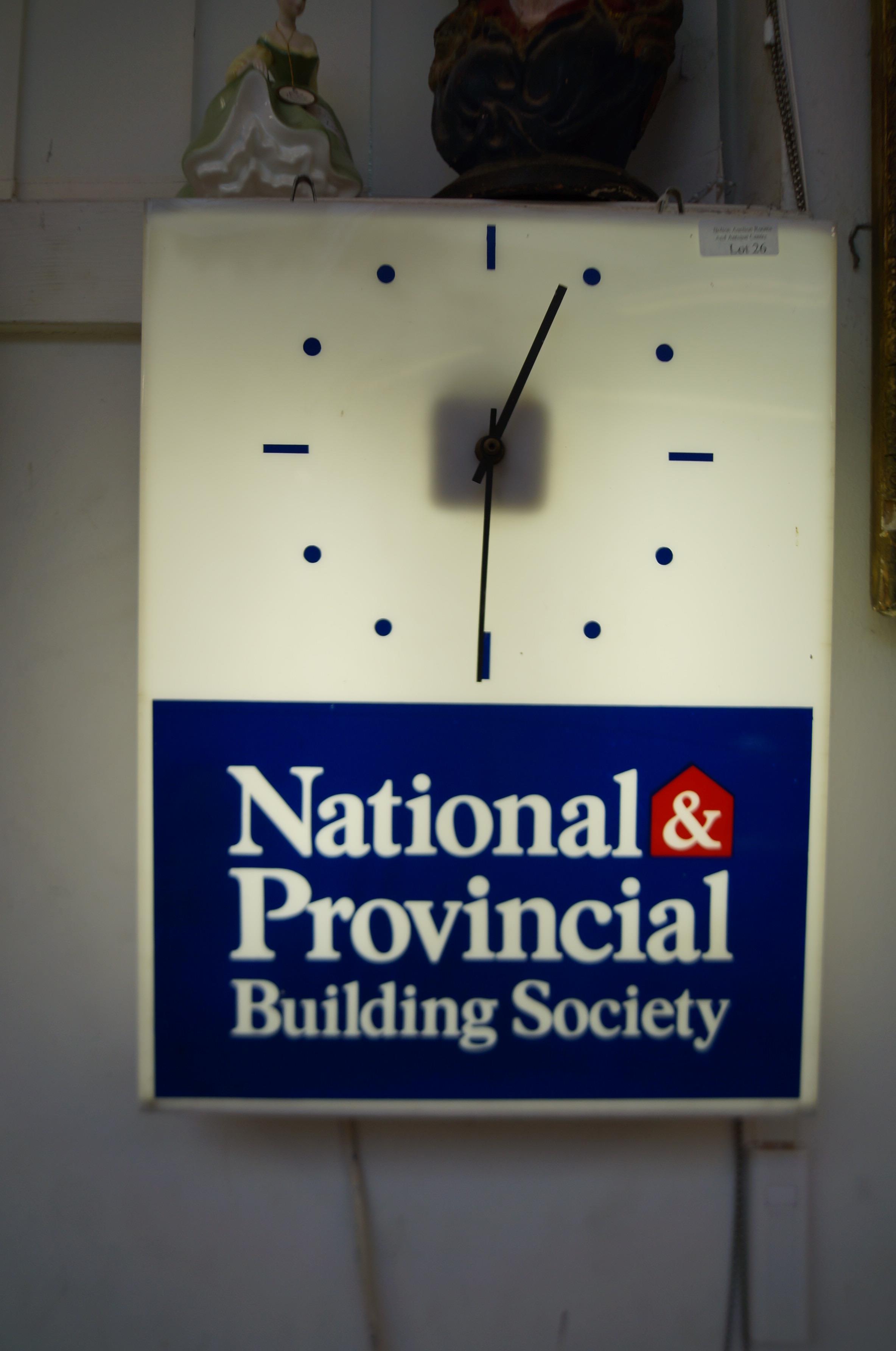 National provincial building society wall clock - Image 2 of 2