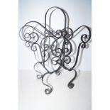 Wrought iron magazine rack