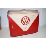 VW red ice box, twin handled 38 x 46 x 37 cm