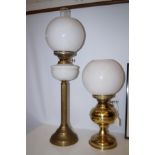 2 Brass oil lamps